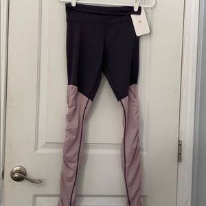 gray + pink leggings